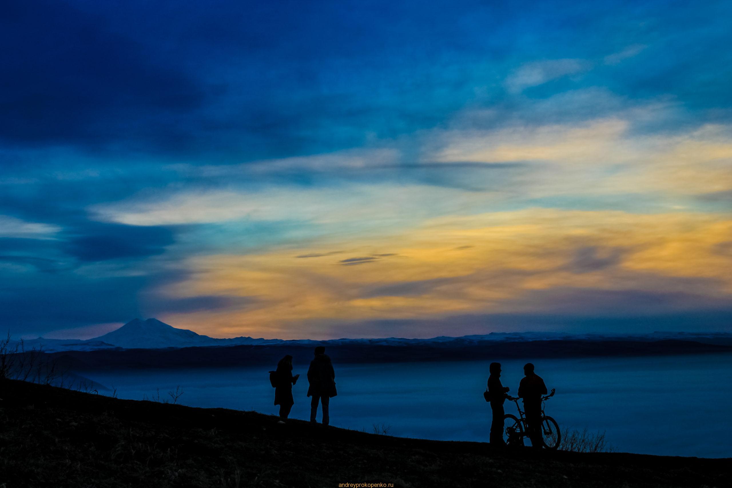 На вершине Машука во время низкой облачности