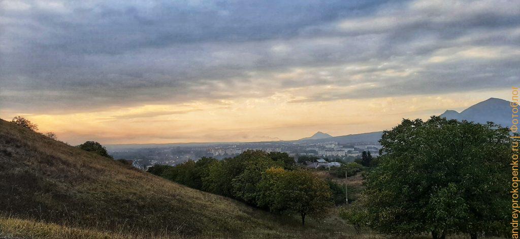 Пылевой закат в Пятигорске