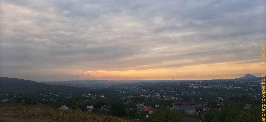 Пылевой закат в Пятигорске