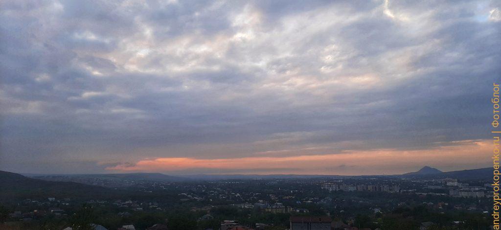 Пылевой закат в Пятигорске