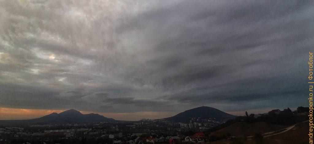 Пылевой закат в Пятигорске