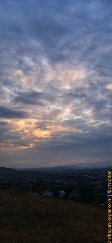 Пылевой закат в Пятигорске