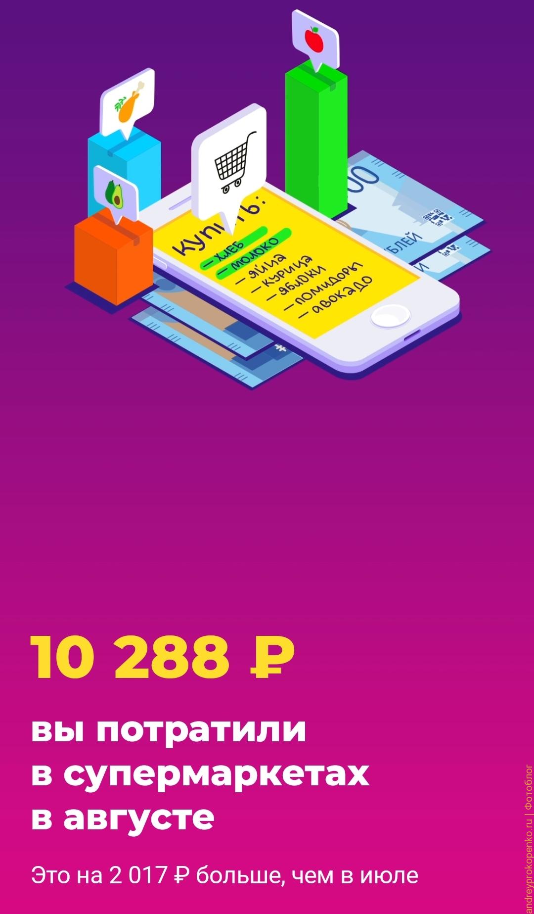 Траты на продукты в магазинах Пятигорска