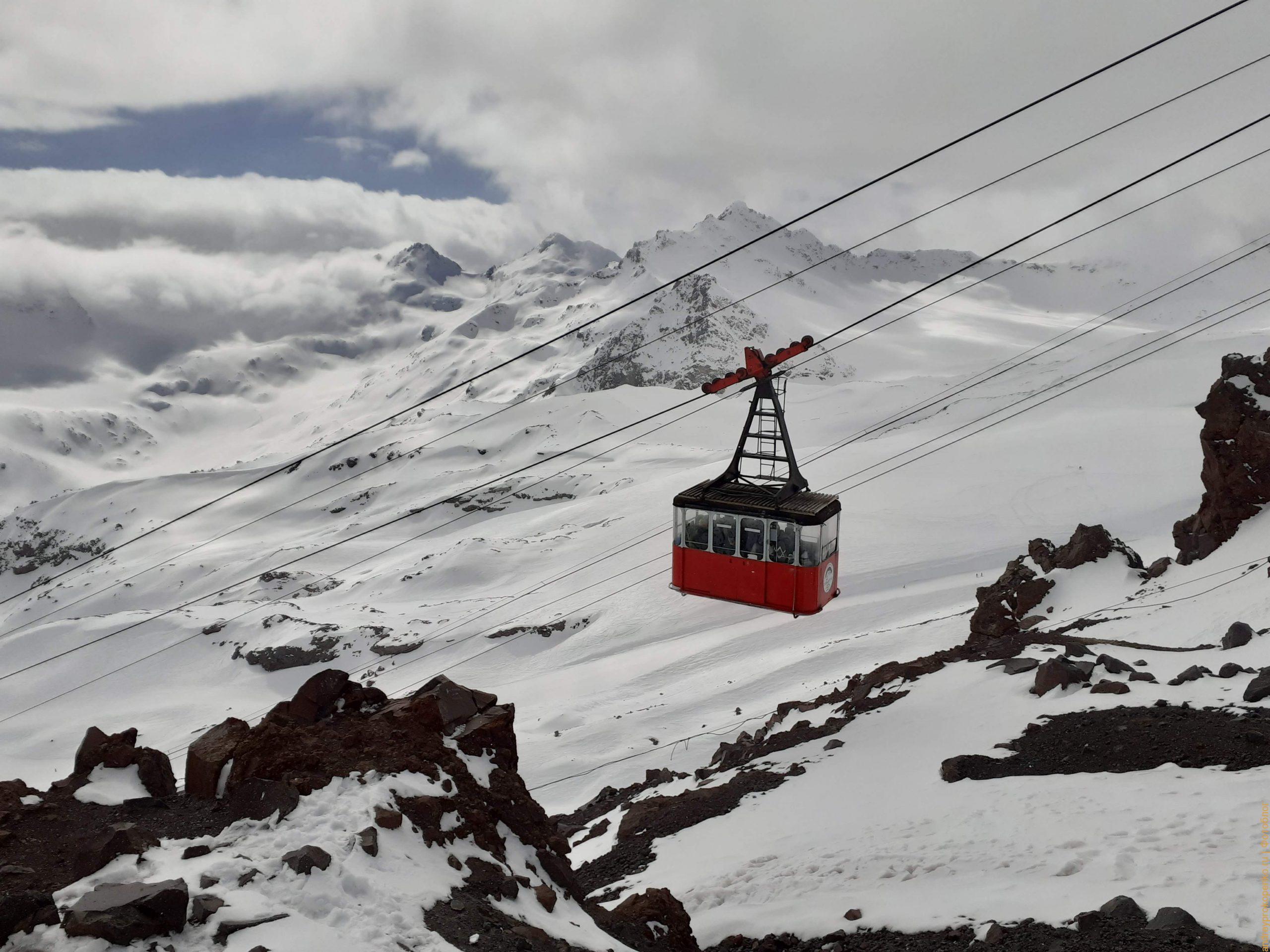 Вагончики канатных дорог на Северном Кавказе