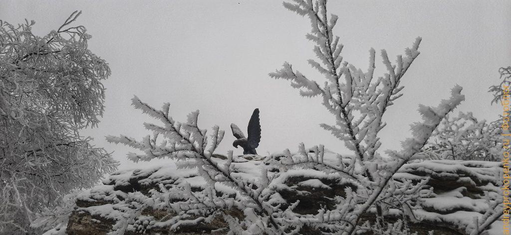 Зимняя красота в Пятигорске. Парк Цветник