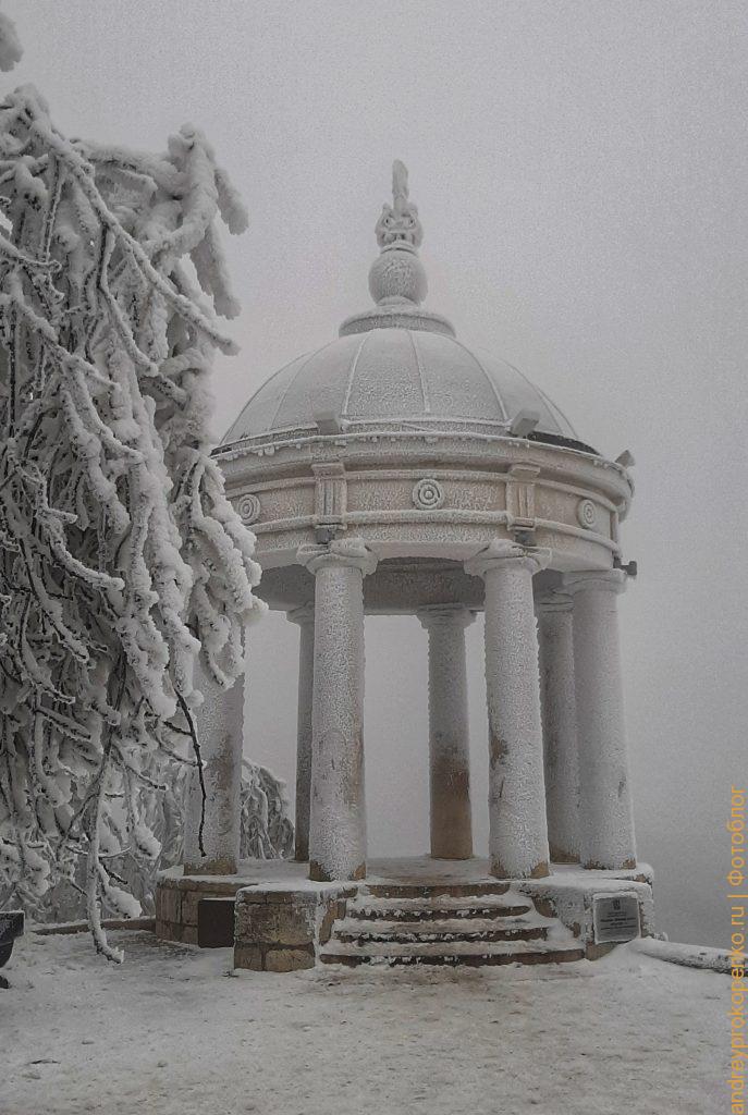 Зимняя красота в Пятигорске. Парк Цветник