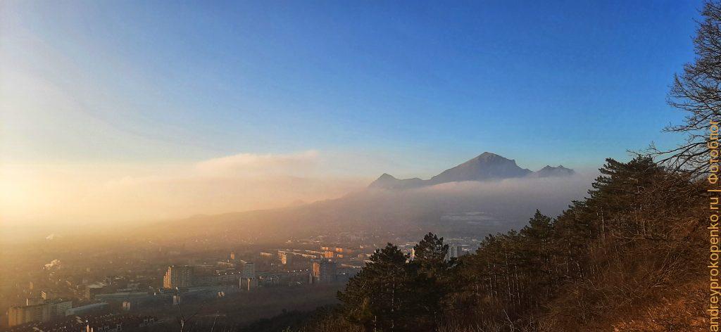 Волшебный зимний закат в Пятигорске