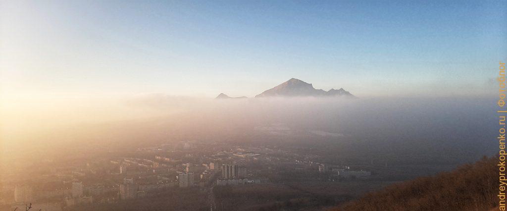 Волшебный зимний закат в Пятигорске