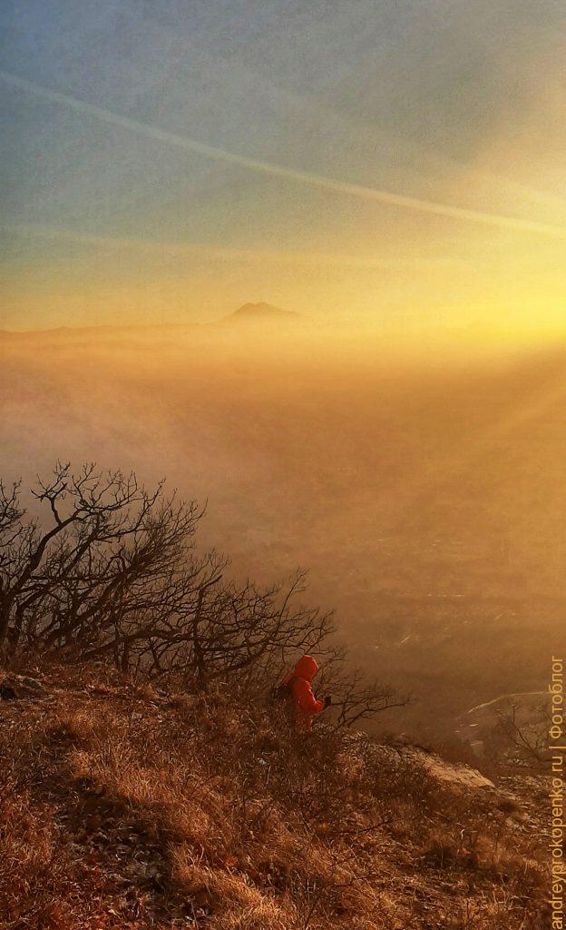 Волшебный зимний закат в Пятигорске