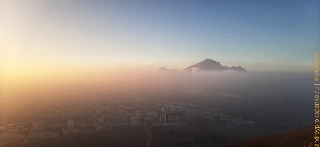 Волшебный зимний закат в Пятигорске