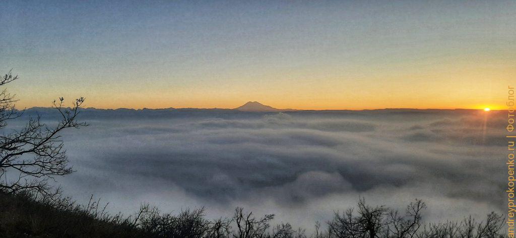 Волшебный зимний закат в Пятигорске
