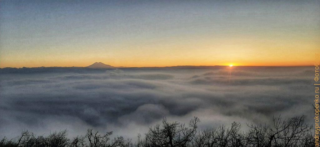Волшебный зимний закат в Пятигорске
