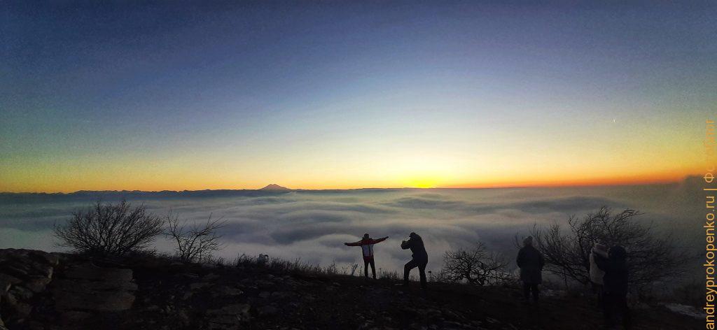 Волшебный зимний закат в Пятигорске