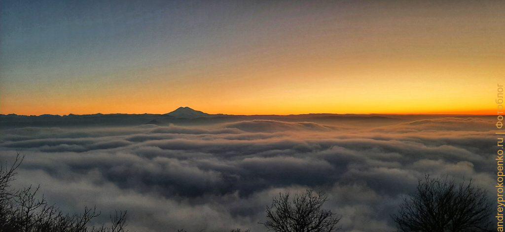 Волшебный зимний закат в Пятигорске