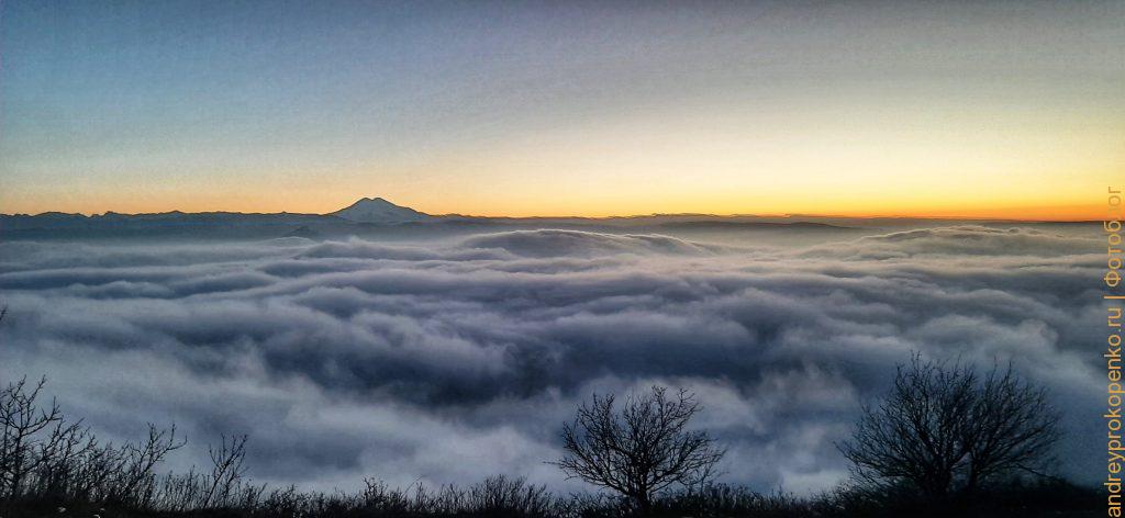 Волшебный зимний закат в Пятигорске