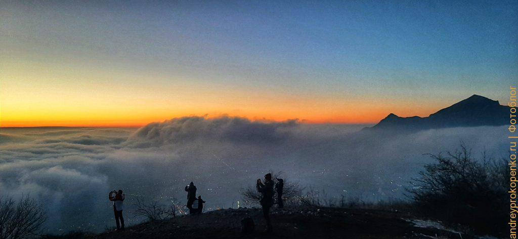 Волшебный зимний закат в Пятигорске