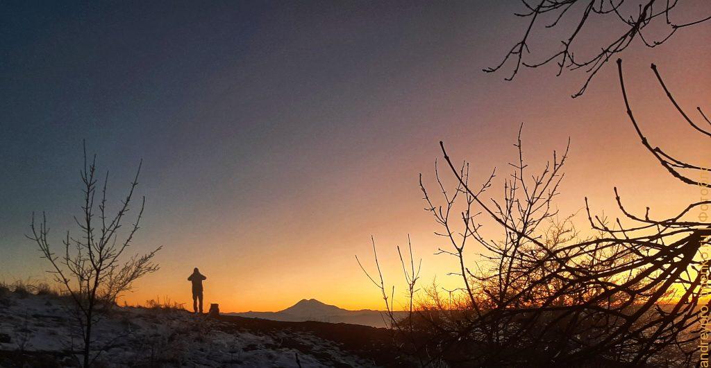 Волшебный зимний закат в Пятигорске