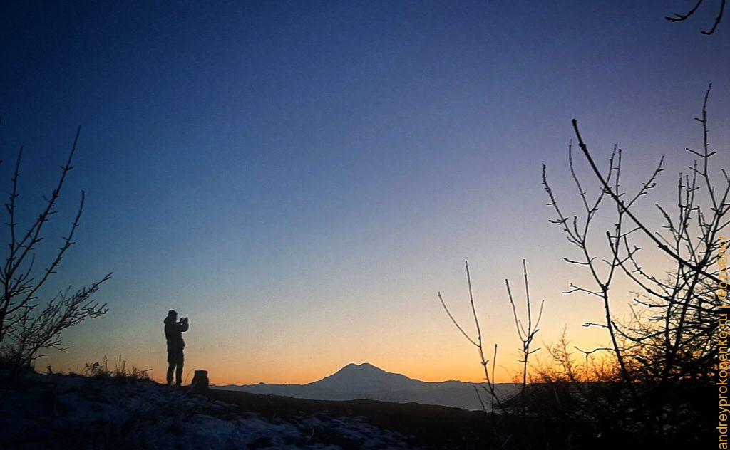 Волшебный зимний закат в Пятигорске