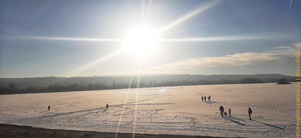 Лёд на Новопятигорском озере