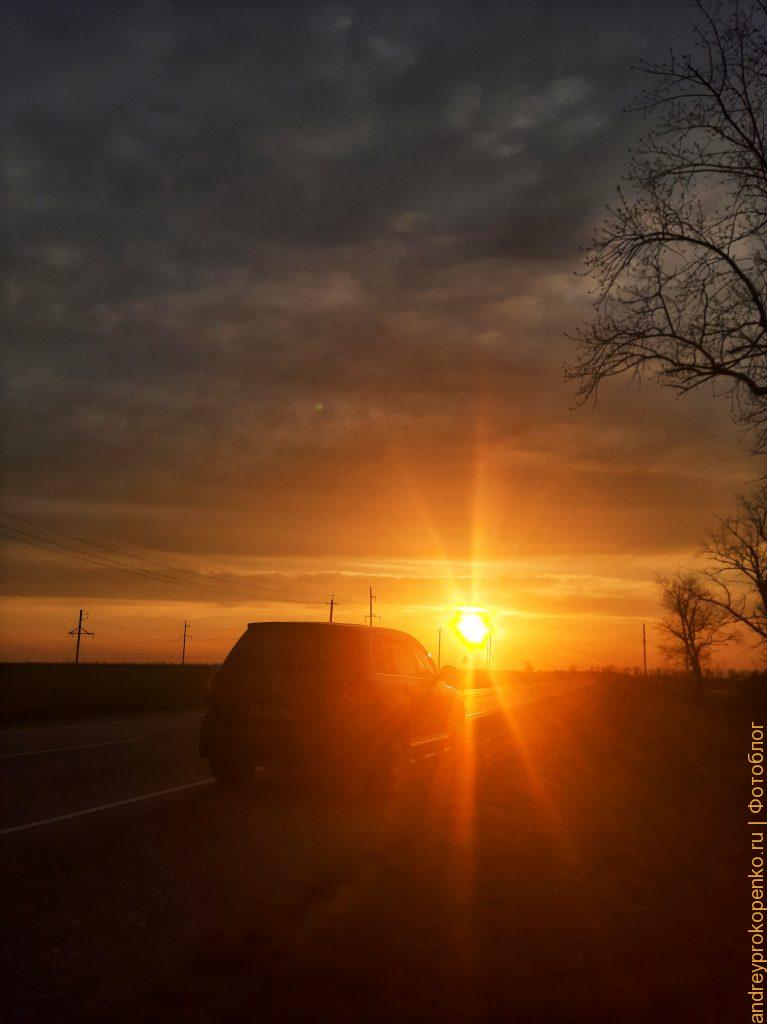 Шикарный весенний закат на Ставрополье