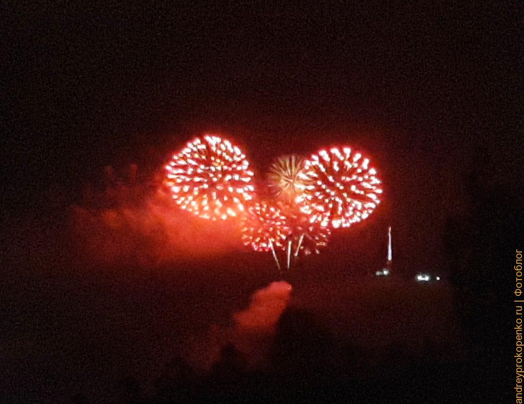 Фейерверк на день Победы 2023 на 9 мая с вершины горы Машук