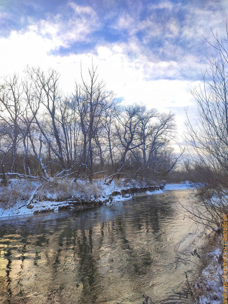 Зимняя горная река Подкумок в Пятигорске / фото дня