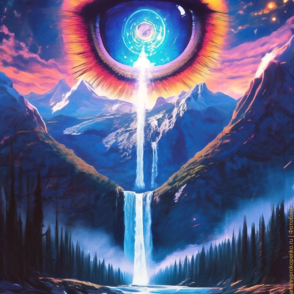 Огромный красивый глаз в небе. Красивая картинка