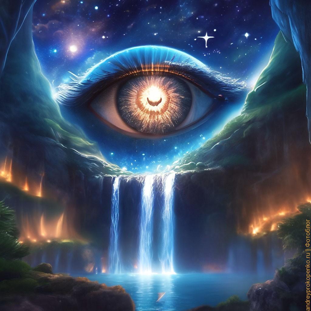 Огромный красивый глаз в небе. Красивая картинка