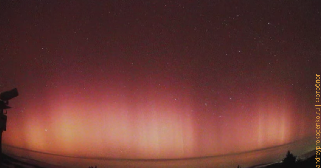 Северное сияние на Северном Кавказе