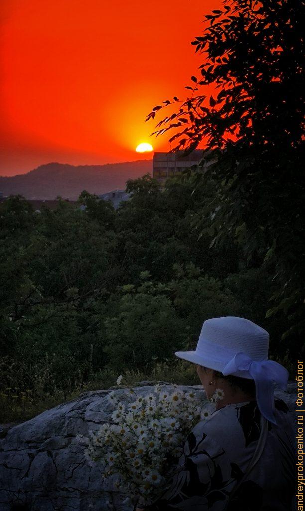 Закат на горе Горячей в Пятигорске / фото дня