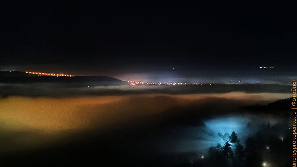 Ночной туман в Пятигорске
