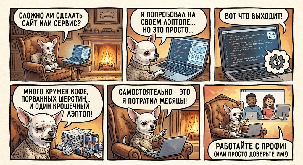 Сделать сайт самому или заказать у профи?
